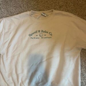 Princess Polly Cream Crewneck Sweatshirt